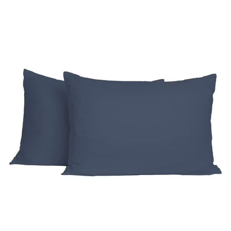 Taies d'oreiller King en coton liquide 500 fils Johnson Home, coloris indigo vintage