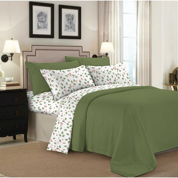 Home 144 Thread Count Cotton Printed Sheet Sets