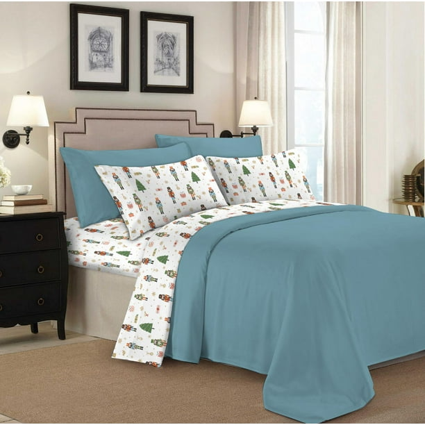 Home 144 Thread Count Cotton Printed Sheet Sets