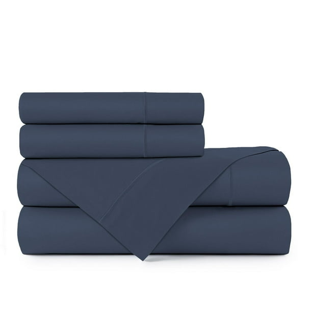 Home Fashions - Ensembles de draps en satin de coton 300 fils 