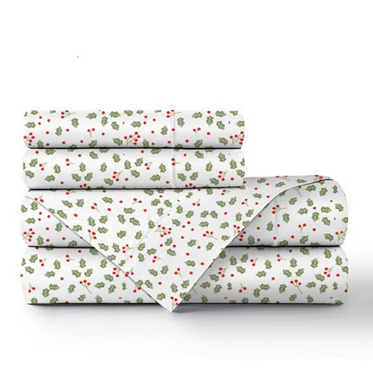 Johnson Home 144 Thread Count Printed Cotton Sheet Set – Soft, Lightweight & Breathable Bedding Sheets