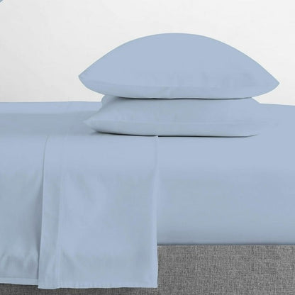 Johnson Home 500 Thread Count Cotton Sheet Set – Sky Blue Soft & Breathable Bedding Sheets