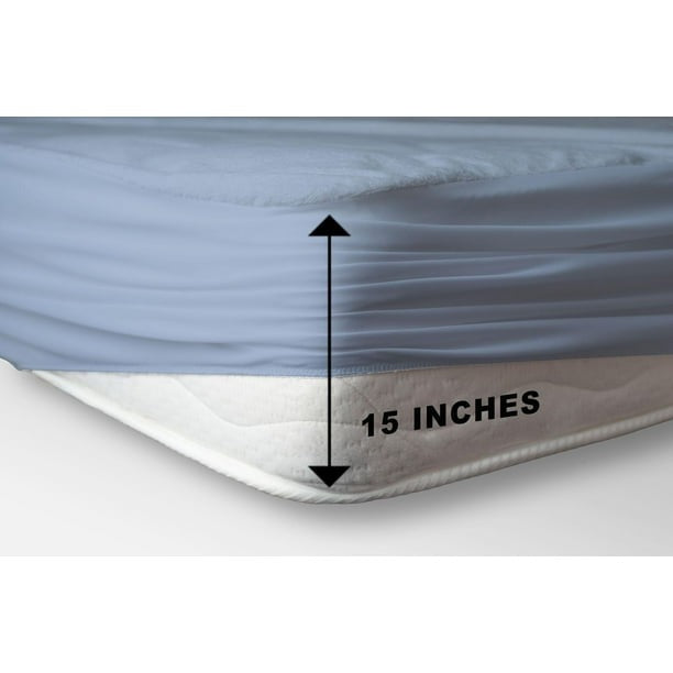 Johnson Home 500 Thread Count Cotton Sheet Set – Sky Blue Soft & Breathable Bedding Sheets