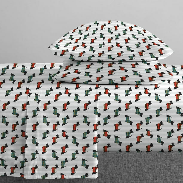 Ensembles de draps imprimés en coton 144 fils au pouce carré
