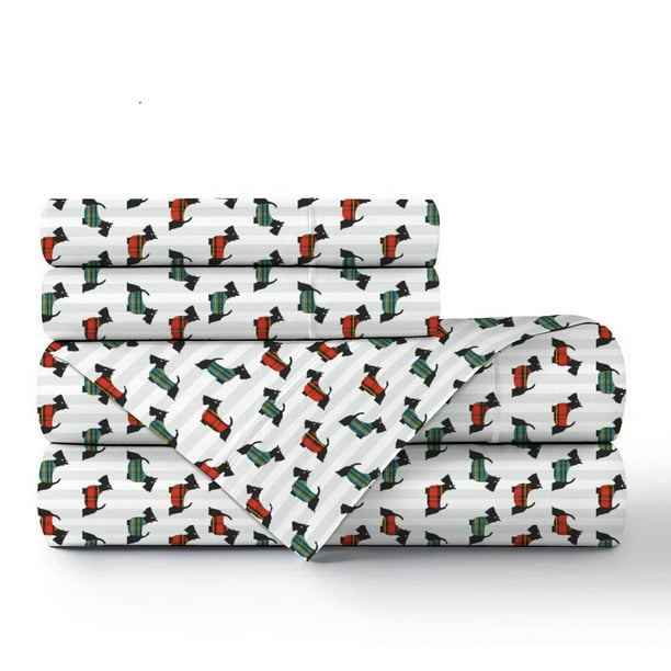 Home 144 Thread Count Cotton Printed Sheet Sets