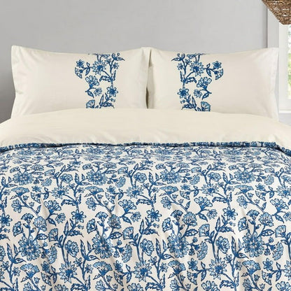 Ensemble de housse de couette 5 pièces Johnson Home – Coton 200 fils, comprend des coussins et des taies d'oreiller décoratifs
