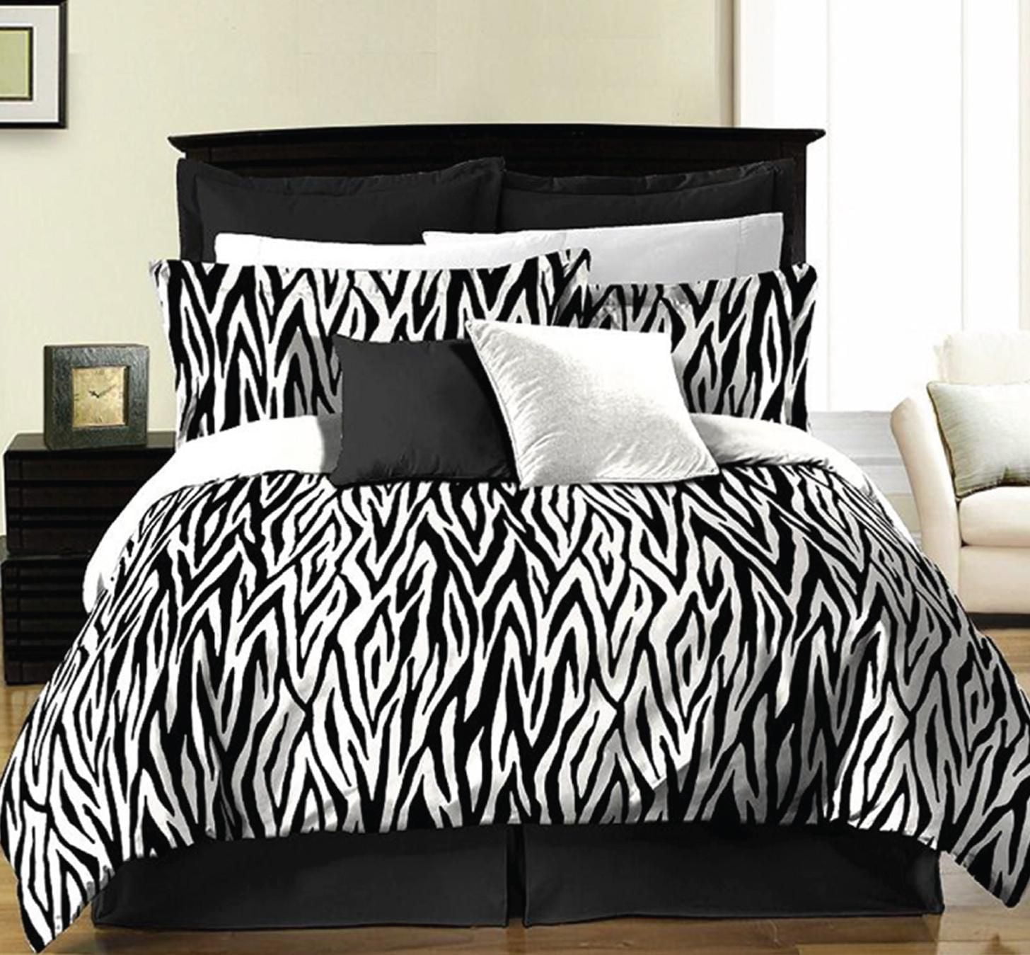Malibu Collection Zebra 6 Piece Bed In A Bag (Twin)