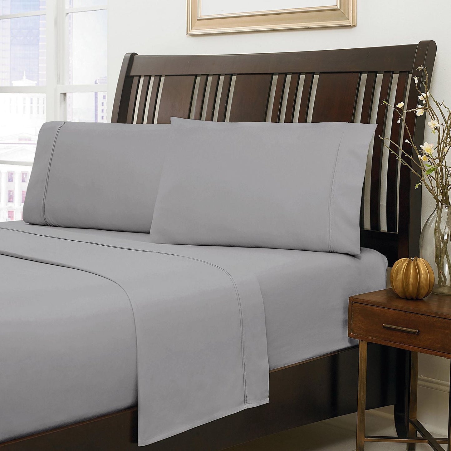 Johnson Home Fashions 300 Thread Count Cotton Bed Sheet Set – Soft, Breathable & Comfortable Bedding Sheets