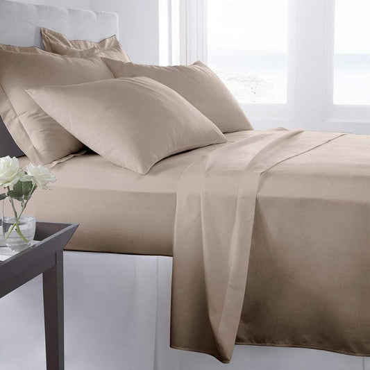 Parure de draps en coton égyptien de qualité supérieure Johnson Home, draps 100 % coton à poches profondes