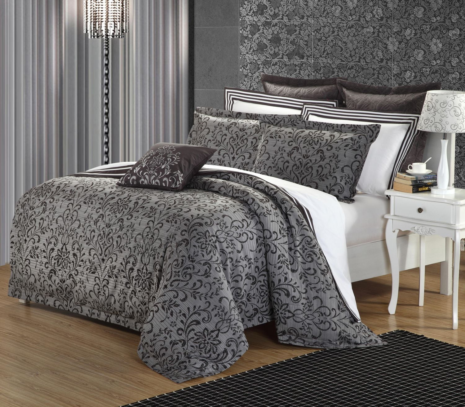 Johnson Home 200 TC Fashion Bedding Cotton Yarn Duvet Cover Sets (Queen)