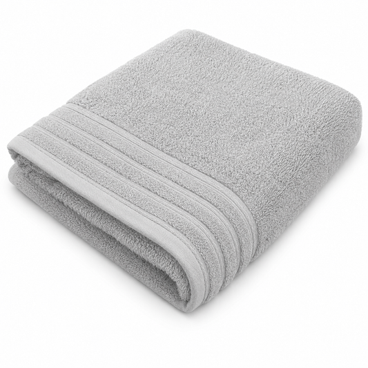 MHC Oyster Bath Towel – 625 GSM Combed Cotton, 27.1" x 37.4", Solid Color