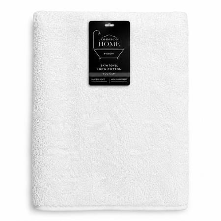 Johnson Home Assorted Bath Towel – 620 GSM Cotton, 27" x 52", Solid Color