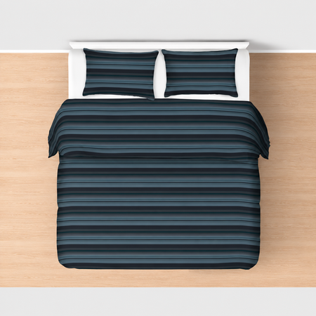 Colin + Justin Menswear Stripe Queen Comforter – 250 GSM Printed Comforter, Teal & Grey