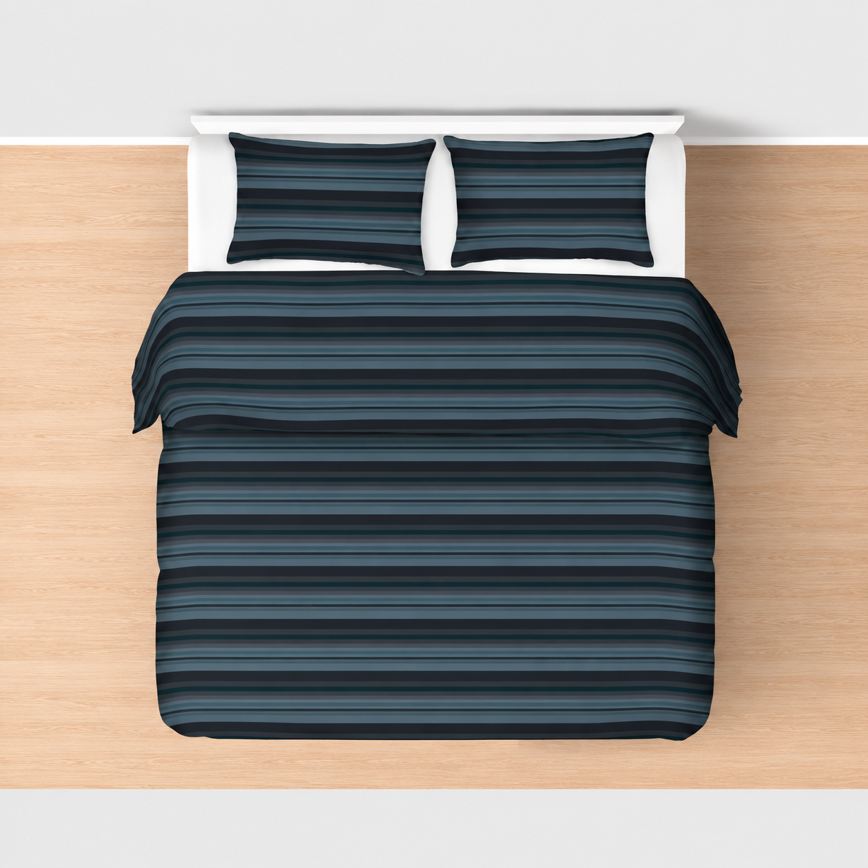 Colin + Justin Menswear Stripe Queen Comforter – 250 GSM Printed Comforter, Teal & Grey