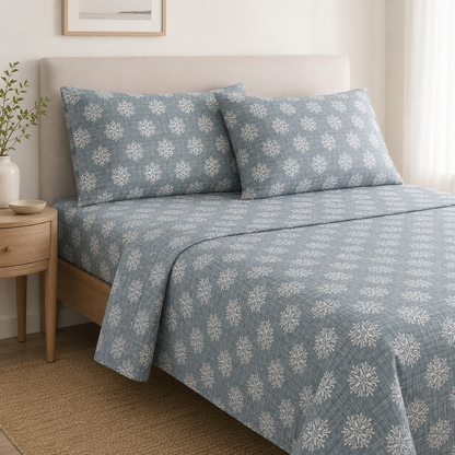 Johnson Home 200 TC Printed Cotton Bed Sheet Set – Soft, Breathable & Comfortable Bedding Sheets