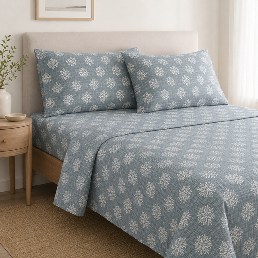 Johnson Home 200 TC Printed Cotton Bed Sheet Set – Soft, Breathable & Comfortable Bedding Sheets