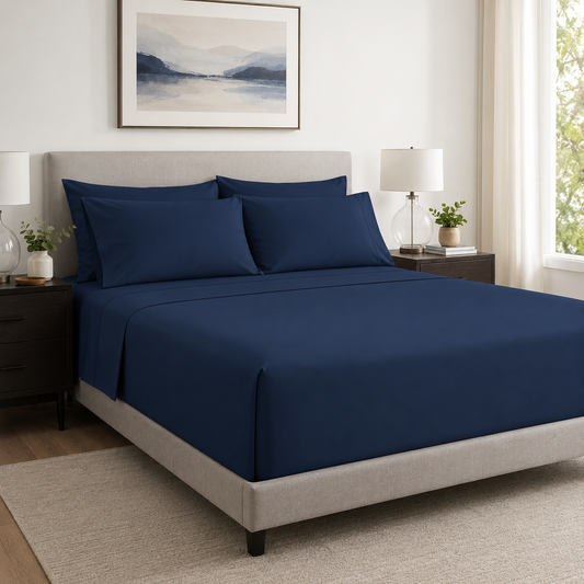 Johnson Home Huggable Jersey Knit Combed Cotton Easy Fit Sheet Set – Soft, Stretchy & Comfortable Bedding Sheets