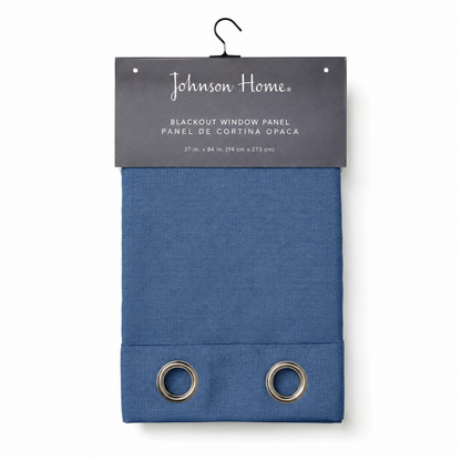 Johnson Home Single Blackout Drapery Panel – 52" x 84", 320 GSM Polyester Curtain Panel, Assorted Colors