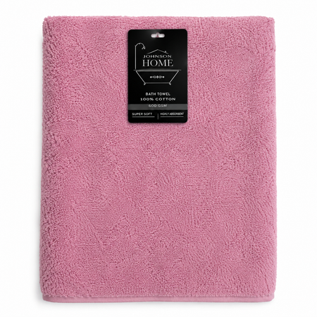 Johnson Home Assorted Bath Towel – 620 GSM Cotton, 27" x 52", Solid Color