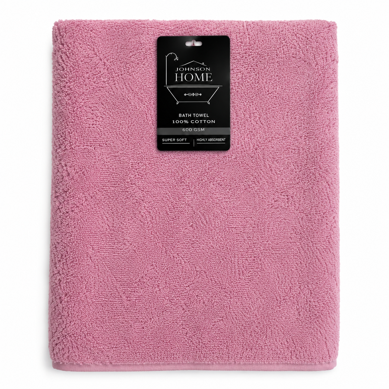Johnson Home Assorted Bath Towel – 620 GSM Cotton, 27" x 52", Solid Color