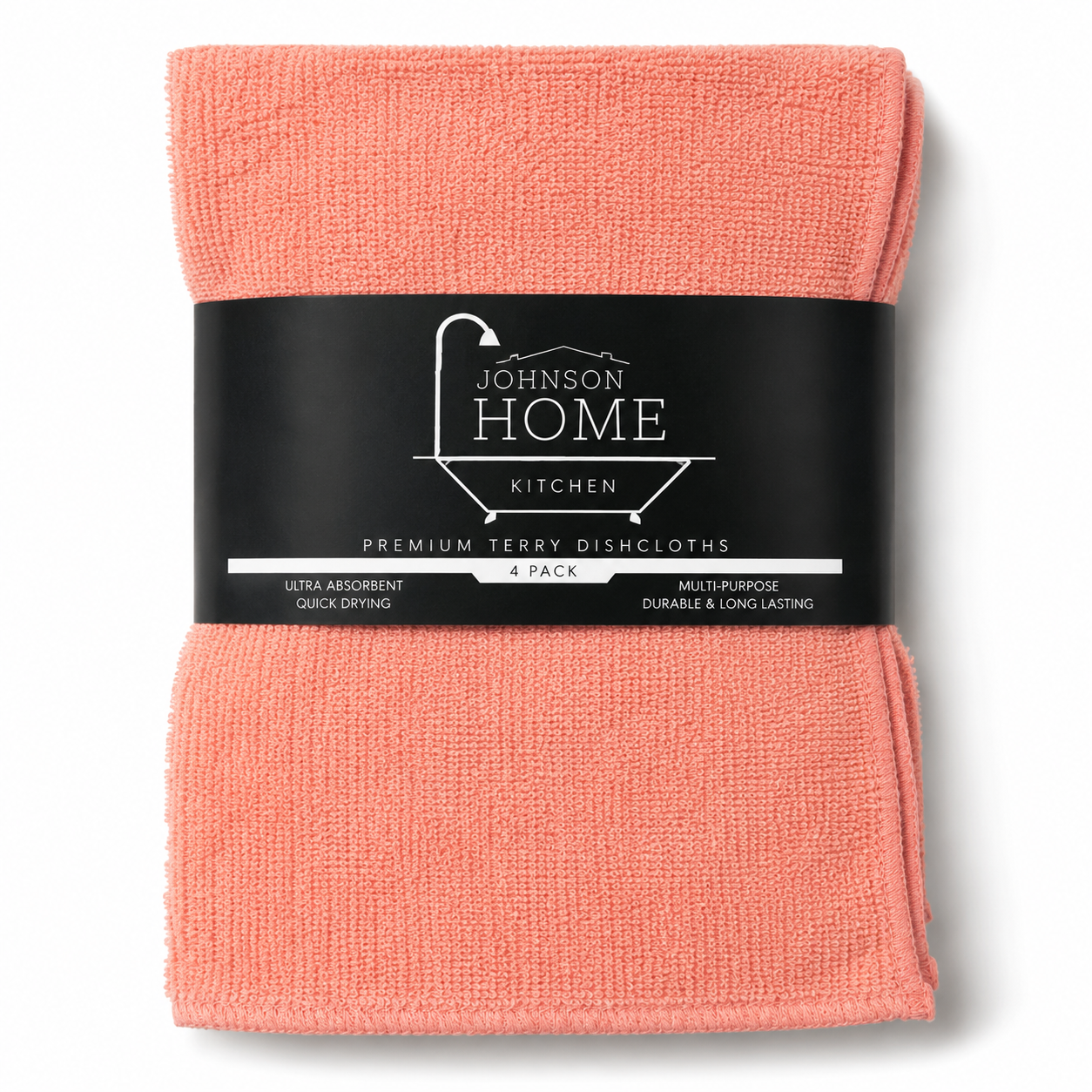 Johnson Home  Towel – 11" x 11" Cotton Washcloths, Assorted Colors