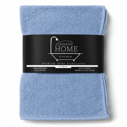Johnson Home  Towel – 11" x 11" Cotton Washcloths, Assorted Colors