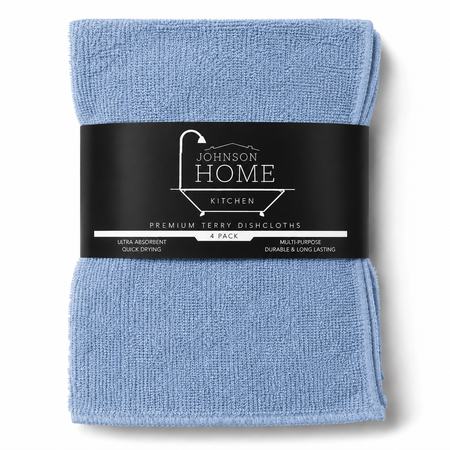 Johnson Home  Towel – 11" x 11" Cotton Washcloths, Assorted Colors