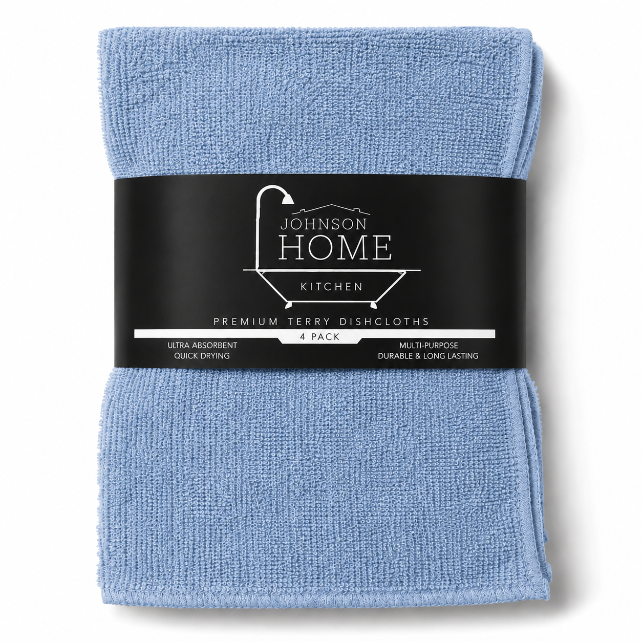 Johnson Home  Towel – 11" x 11" Cotton Washcloths, Assorted Colors