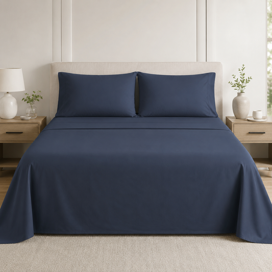 Johnson Home 300 TC Cotton Sateen Sheet Set – Soft, Smooth & Breathable Bedding Sheets