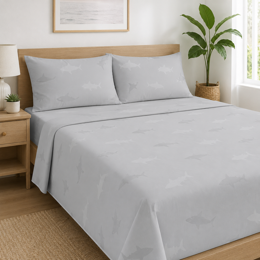 Johnson Home 300 Thread Count Jacquard Cotton Sheet Set – Soft, Breathable & Stylish Bedding Sheets