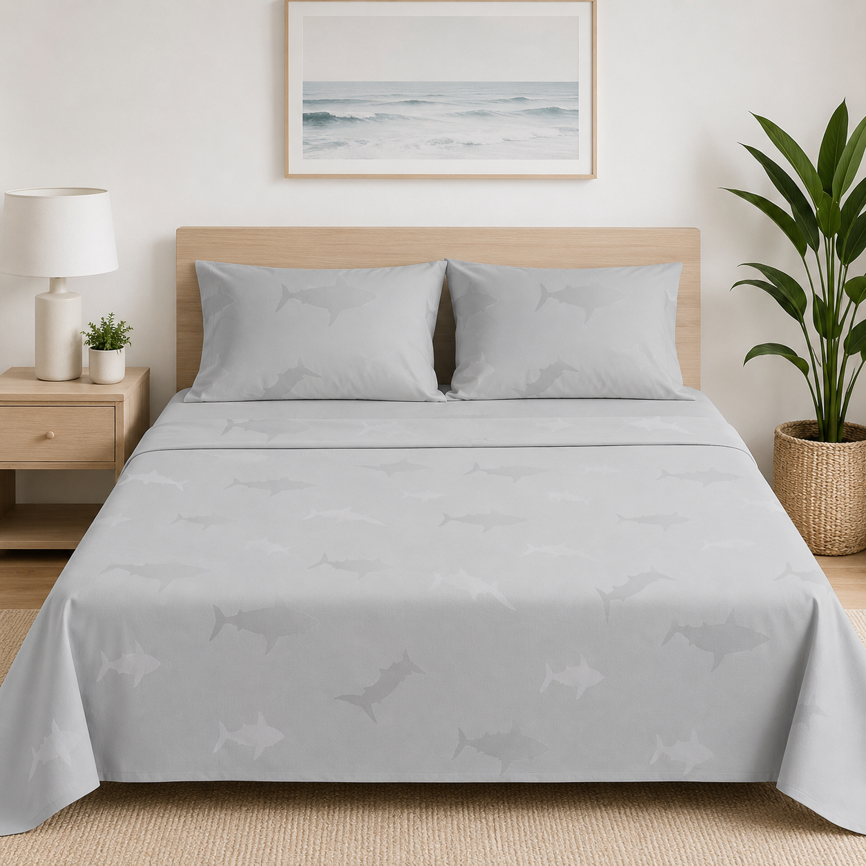 Parure de draps en jacquard de coton 300 fils Johnson Home