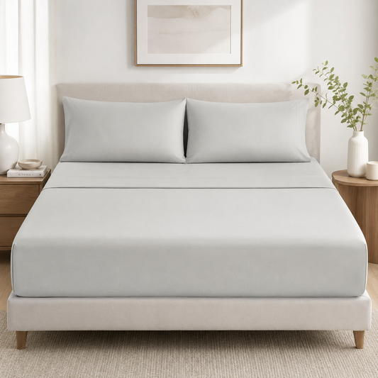 Johnson Home 500 Thread Count Liquid Cotton Sheet Set – Ultra-Soft, Smooth & Breathable Bedding Sheets