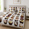 Parure de lit 4 pièces Tisseray & Cie Cupcake (Grand lit)
