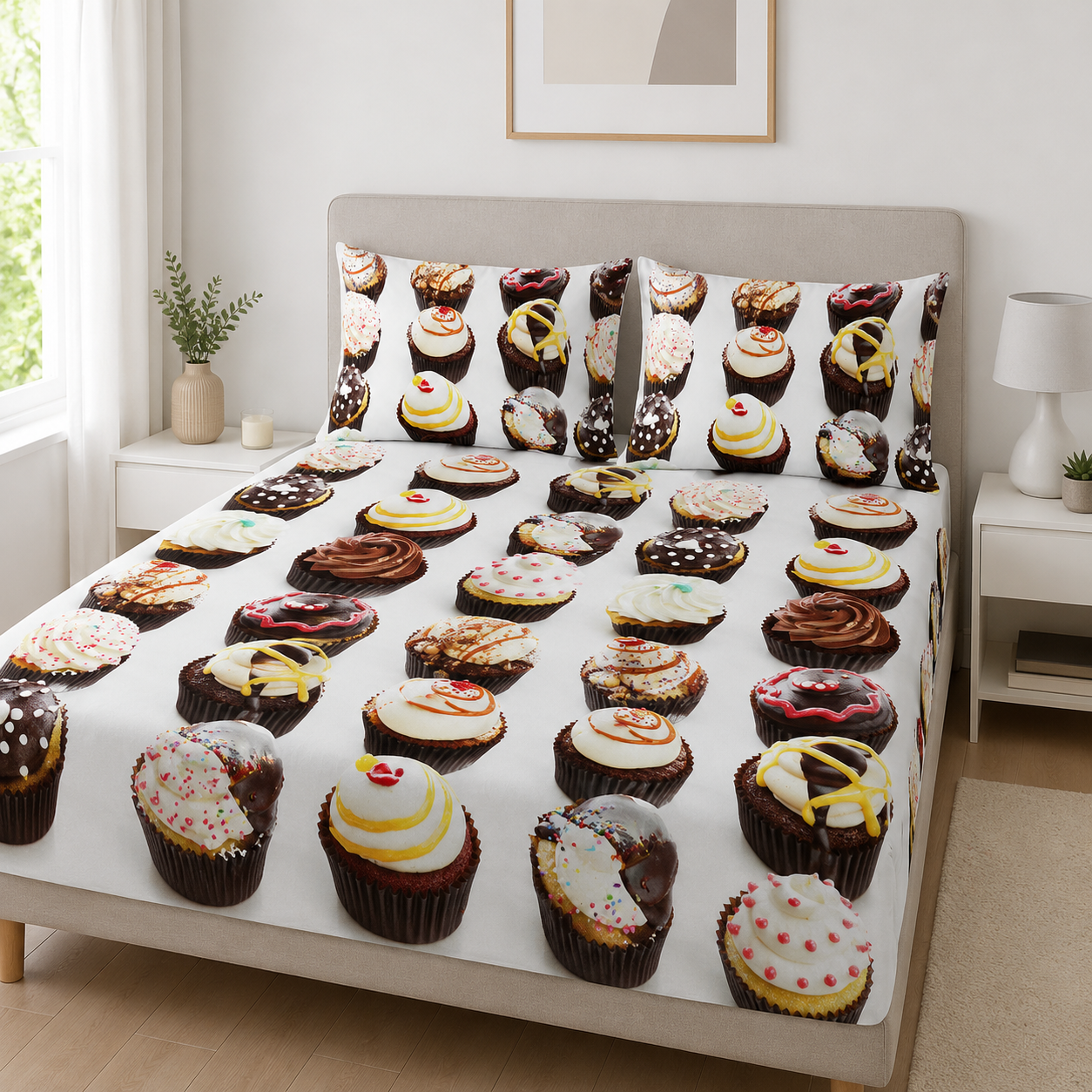 Parure de lit 4 pièces Tisseray & Cie Cupcake (Grand lit)
