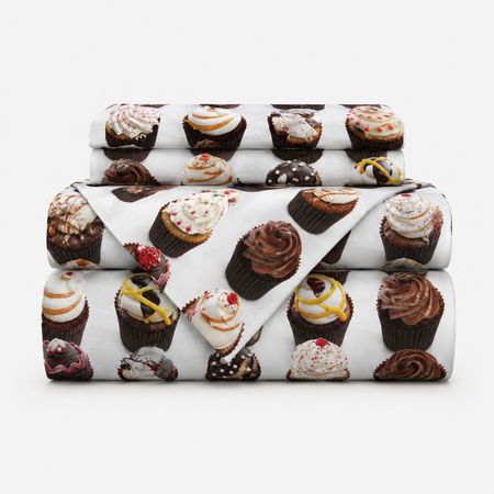 Parure de lit 4 pièces Tisseray & Cie Cupcake (Grand lit)