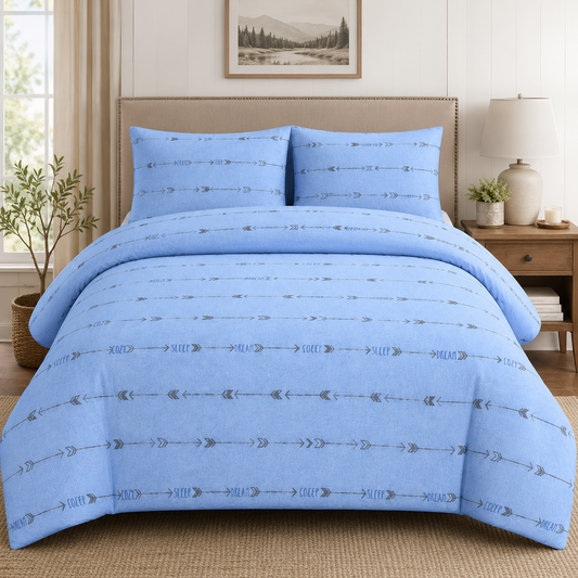 Johnson Home Flannel Duvet Cover Bedding Set – Soft, Warm & Cozy Bedroom Bedding