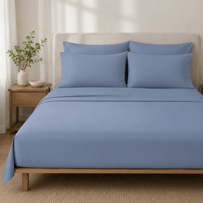 Textile City 200 Thread Count Cotton Sheet Set – Soft, Breathable & Comfortable Bedding Sheets