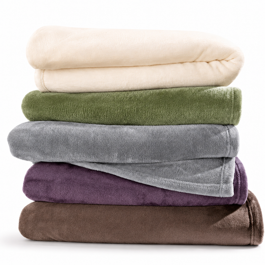 Couverture en molleton polyester Oasis Chocolat, très grand lit, par Johnson Home