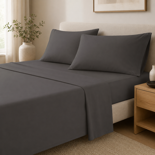 Johnson Home Fashions 700 TC 100% Pima Cotton Sateen Sheet Set – Soft, Smooth & Luxury Bedding Sheets