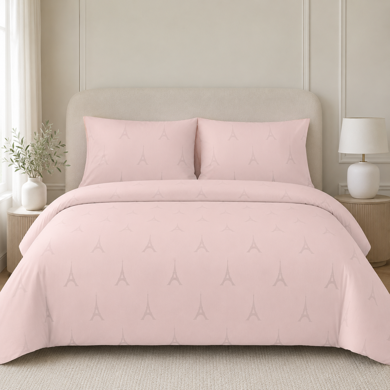 Johnson Home 300 Thread Count Jacquard Cotton Sheet Set – Soft, Breathable & Elegant Bedding Sheets