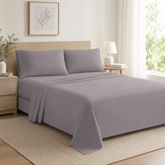 Johnson Home 300 TC Cotton Flat Sheet – Soft, Breathable & Comfortable Bedding Sheet