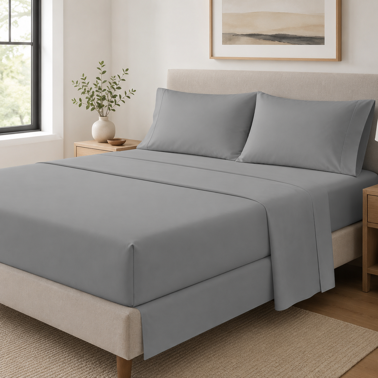 Johnson Home 500 Thread Count Liquid Cotton Sheet Set – Ultra-Soft, Smooth & Breathable Bedding Sheets
