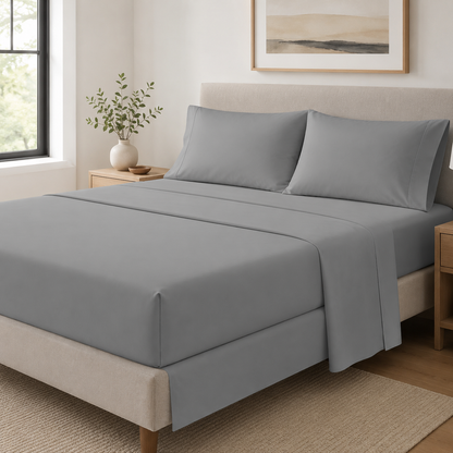 Johnson Home 500 Thread Count Liquid Cotton Sheet Set – Ultra-Soft, Smooth & Breathable Bedding Sheets
