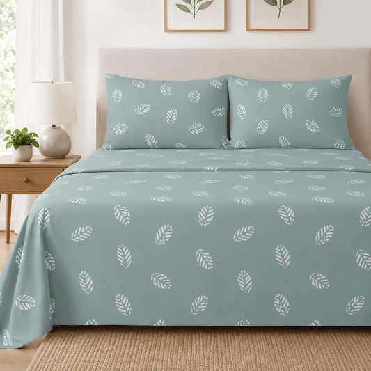 Johnson Home 200 TC Printed Cotton Bed Sheet Set – Soft, Breathable & Comfortable Bedding Sheets
