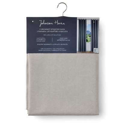 Johnson Home Single Blackout Drapery Panel – 52" x 84", 320 GSM Polyester Curtain Panel, Assorted Colors
