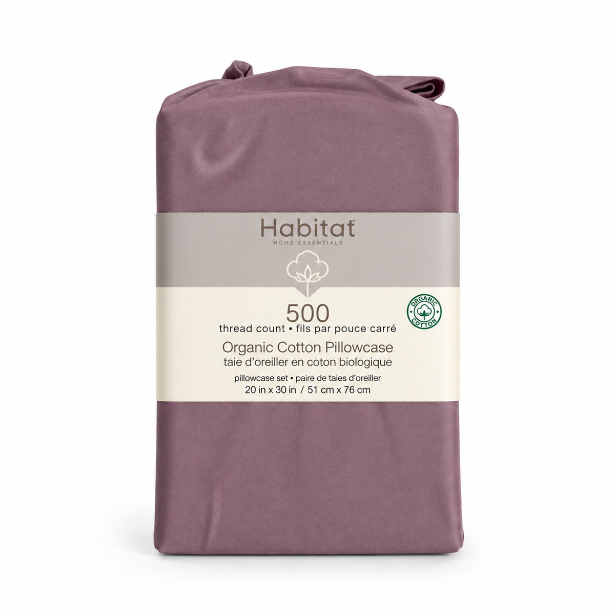 500 Thread Count Liquid Cotton Pillowcase – Solid