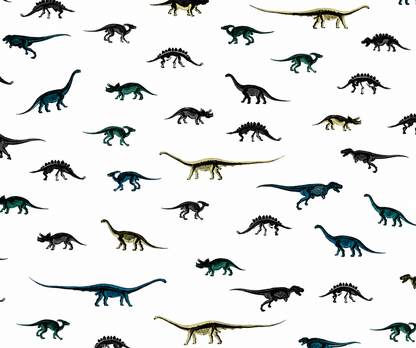 HABITAT Twin Duvet Cover – 200 Thread Count Organic Cotton, Black & White Dino Sketch Print