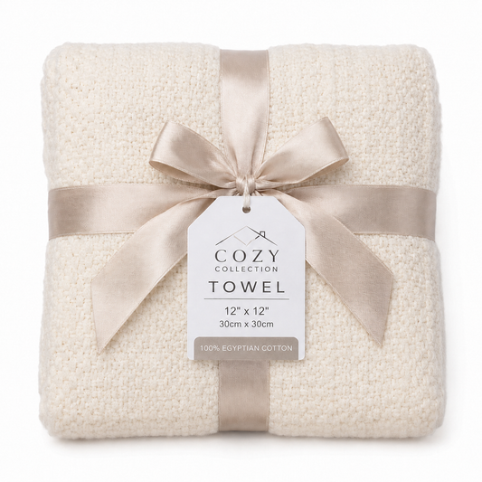 Johnson Home 8-Piece Face Towel Set – 100% Egyptian Cotton, 450 GSM, 12" x 12", Assorted Colors