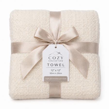 Johnson Home 8-Piece Face Towel Set – 100% Egyptian Cotton, 450 GSM, 12" x 12", Assorted Colors