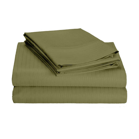 Johnson Home 600 Thread Count Cotton Tuxedo Sheet Sets